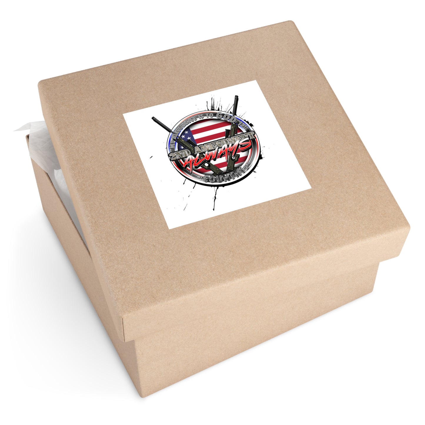 2nd Amendment Square Vinyl Stickers