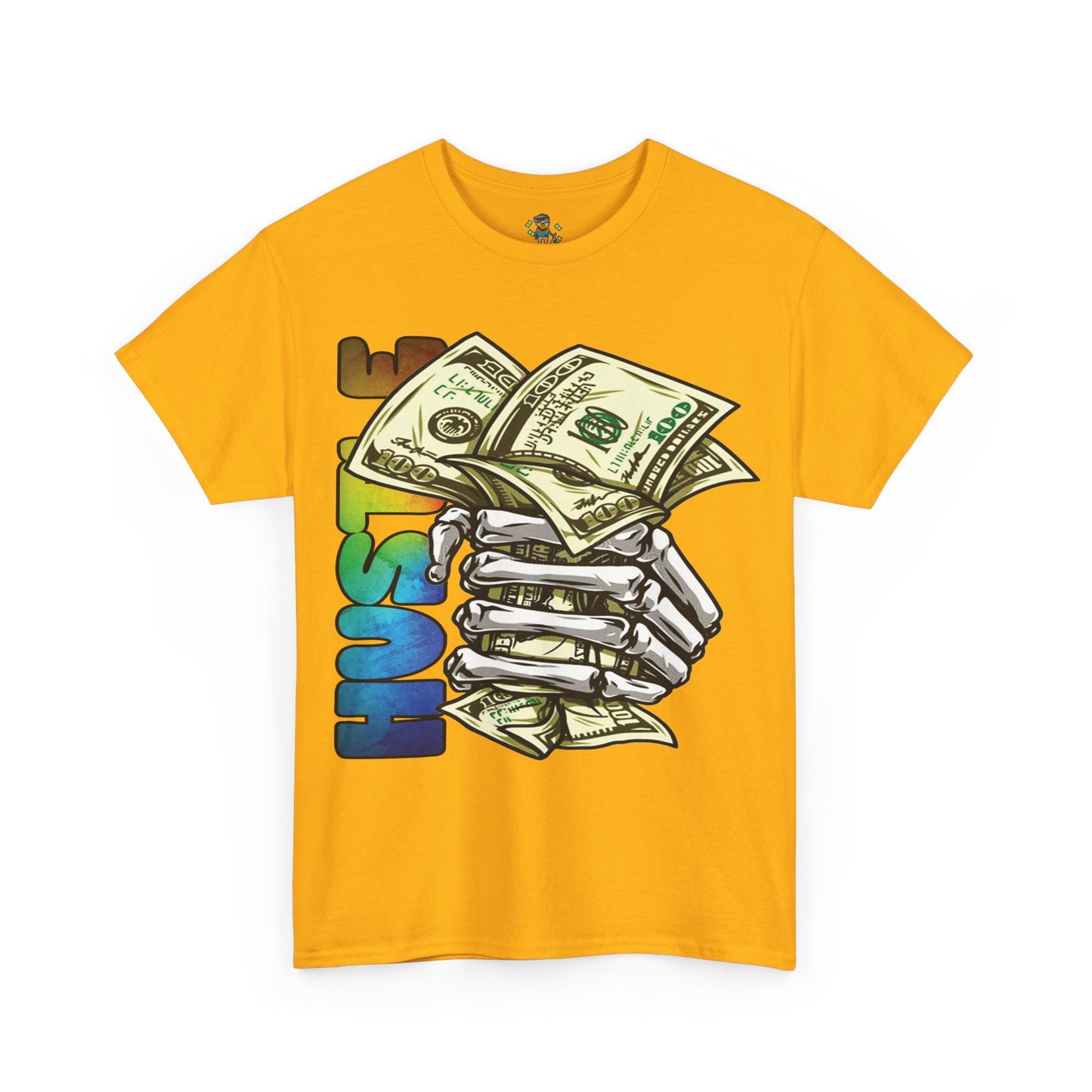 Hustle Cotton Tee - Motivational Graphic Shirt