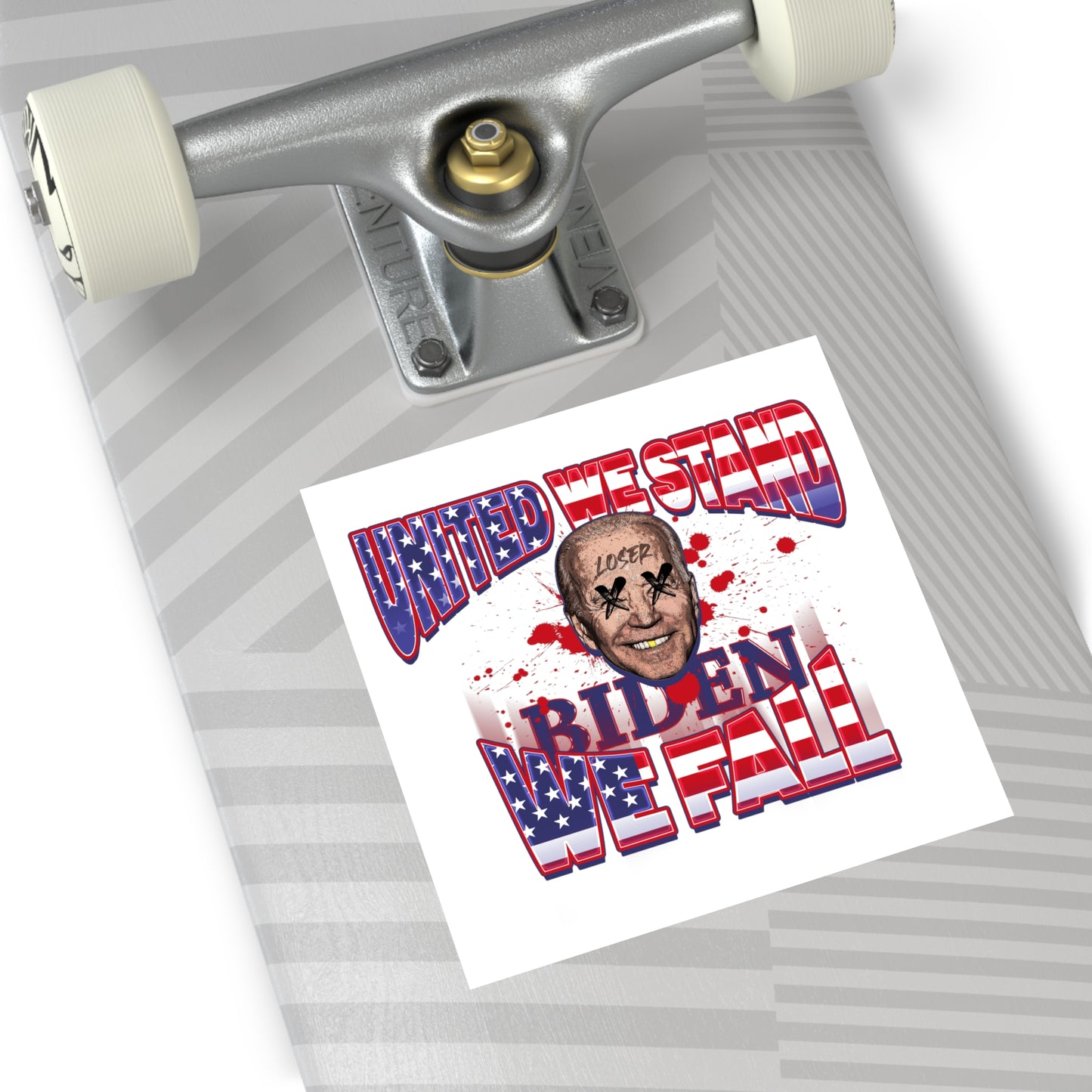 Biden we fall Square Vinyl Stickers