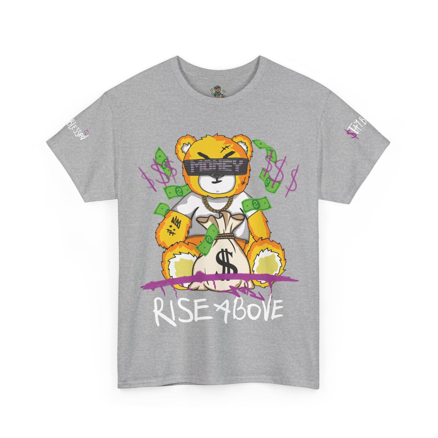 Rise Above Bear Heavy Cotton Tee