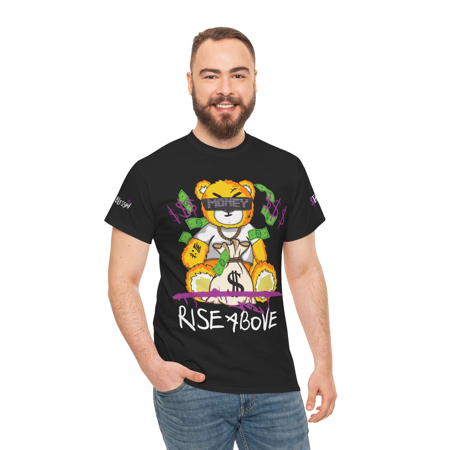 Rise Above Bear Heavy Cotton Tee