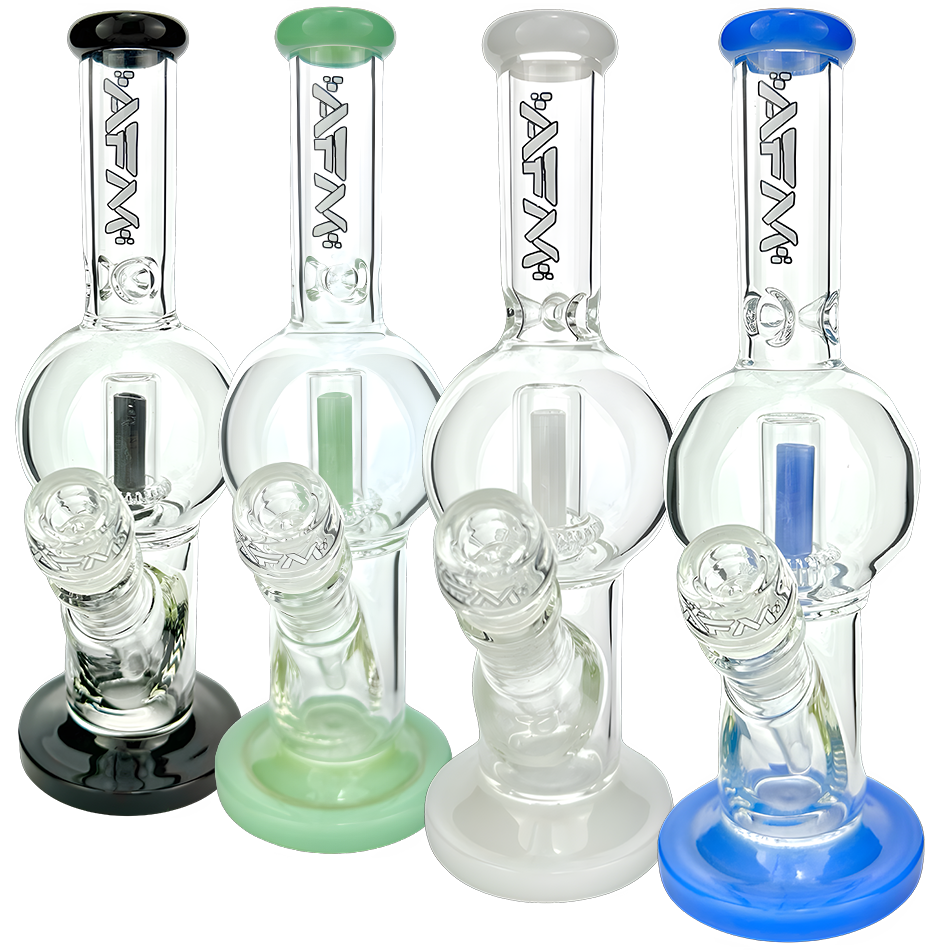 AFM 10″ Bubble Chamber Straight Tube Bong