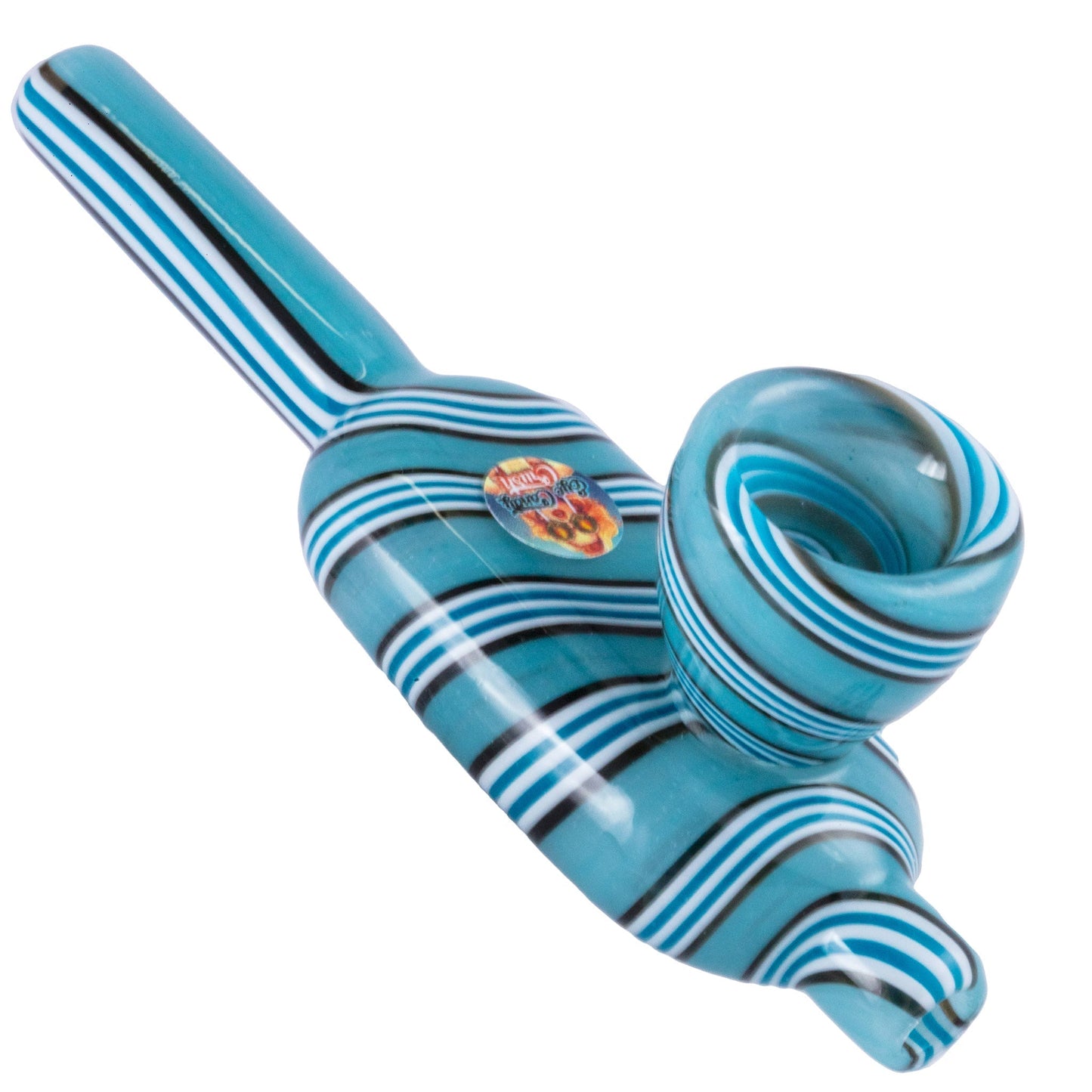 Crush Eye Candy Flat Belly Steam Rollers - Vibrant Borosilicate Hand Pipes