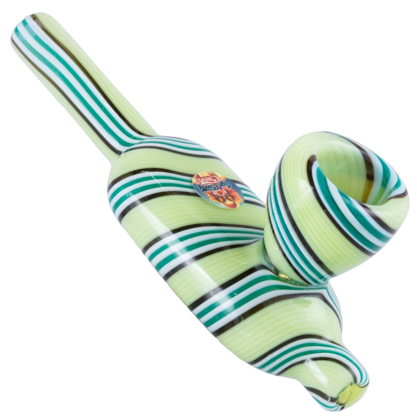 Crush Eye Candy Flat Belly Steam Rollers - Vibrant Borosilicate Hand Pipes