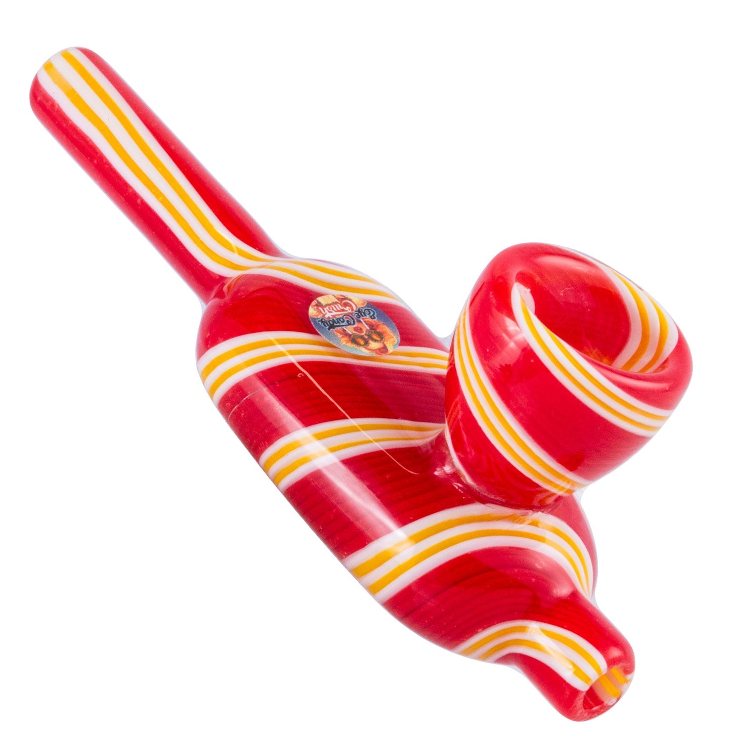 Crush Eye Candy Flat Belly Steam Rollers - Vibrant Borosilicate Hand Pipes