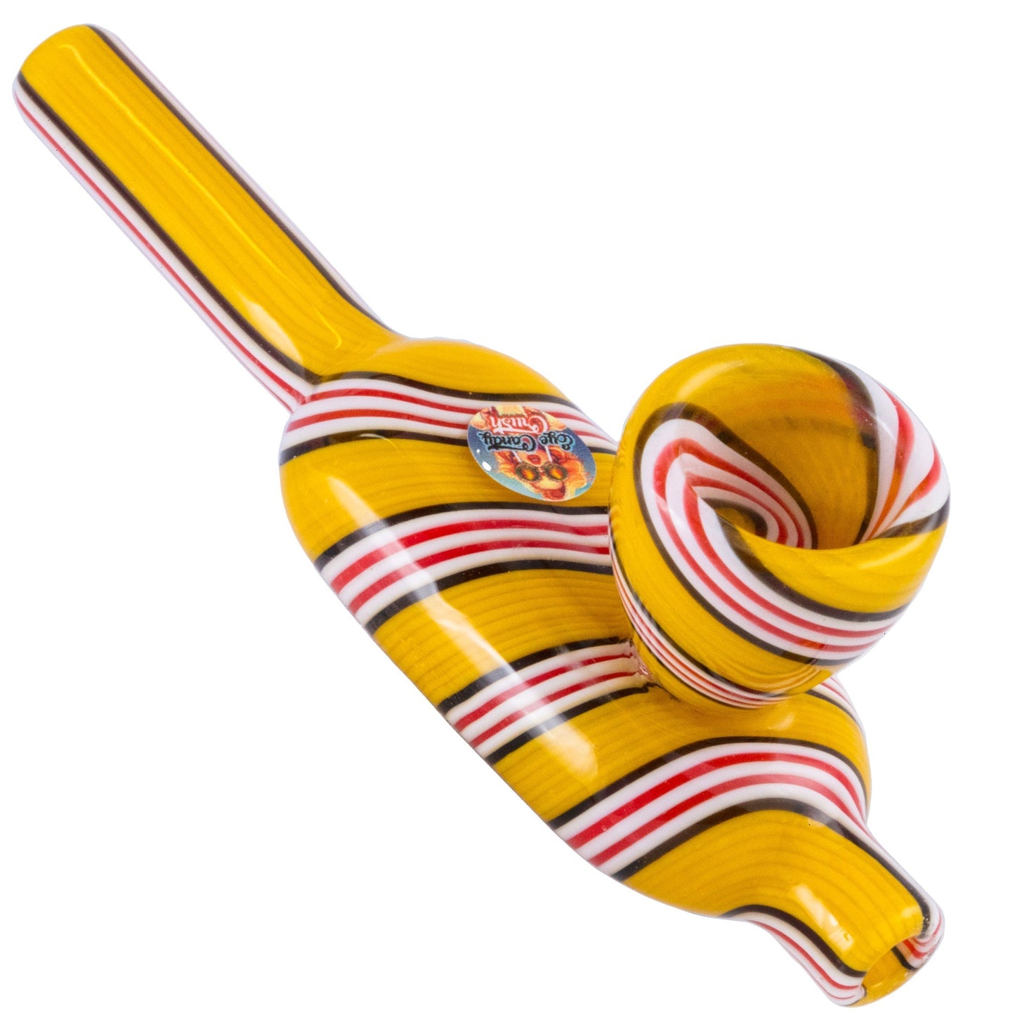 Crush Eye Candy Flat Belly Steam Rollers - Vibrant Borosilicate Hand Pipes