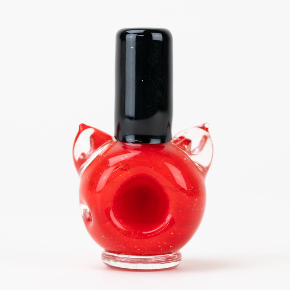 Saki Bomb Kitty Red Nail Polish Dry Pipe