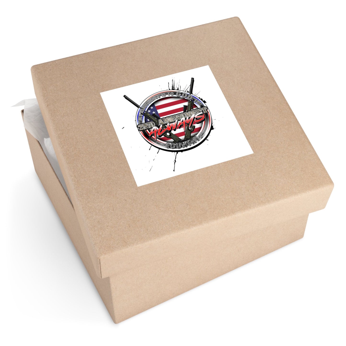 2nd Amendment Square Vinyl Stickers