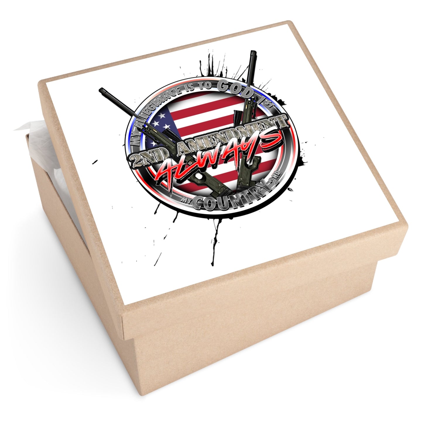 2nd Amendment Square Vinyl Stickers