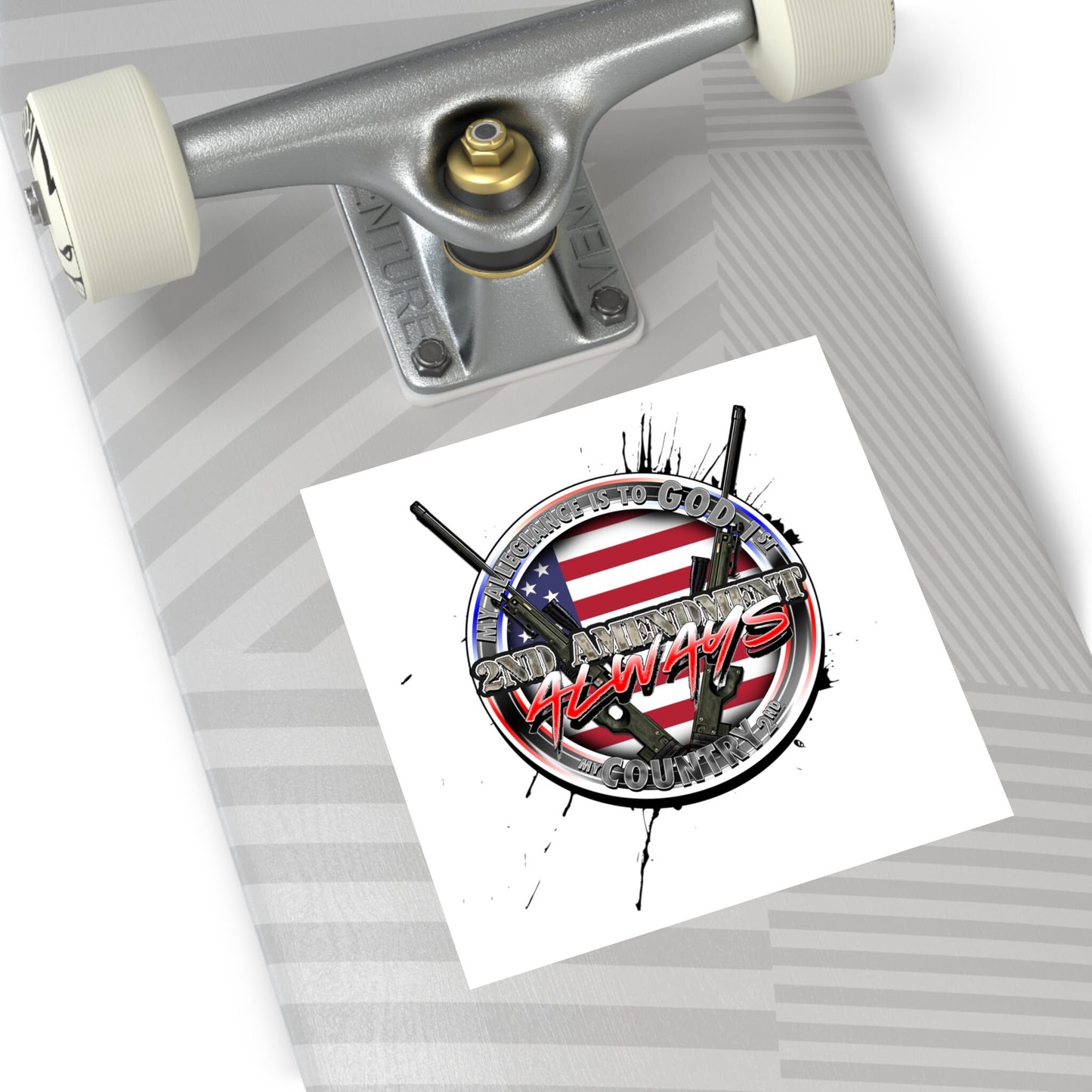 2nd Amendment Square Vinyl Stickers