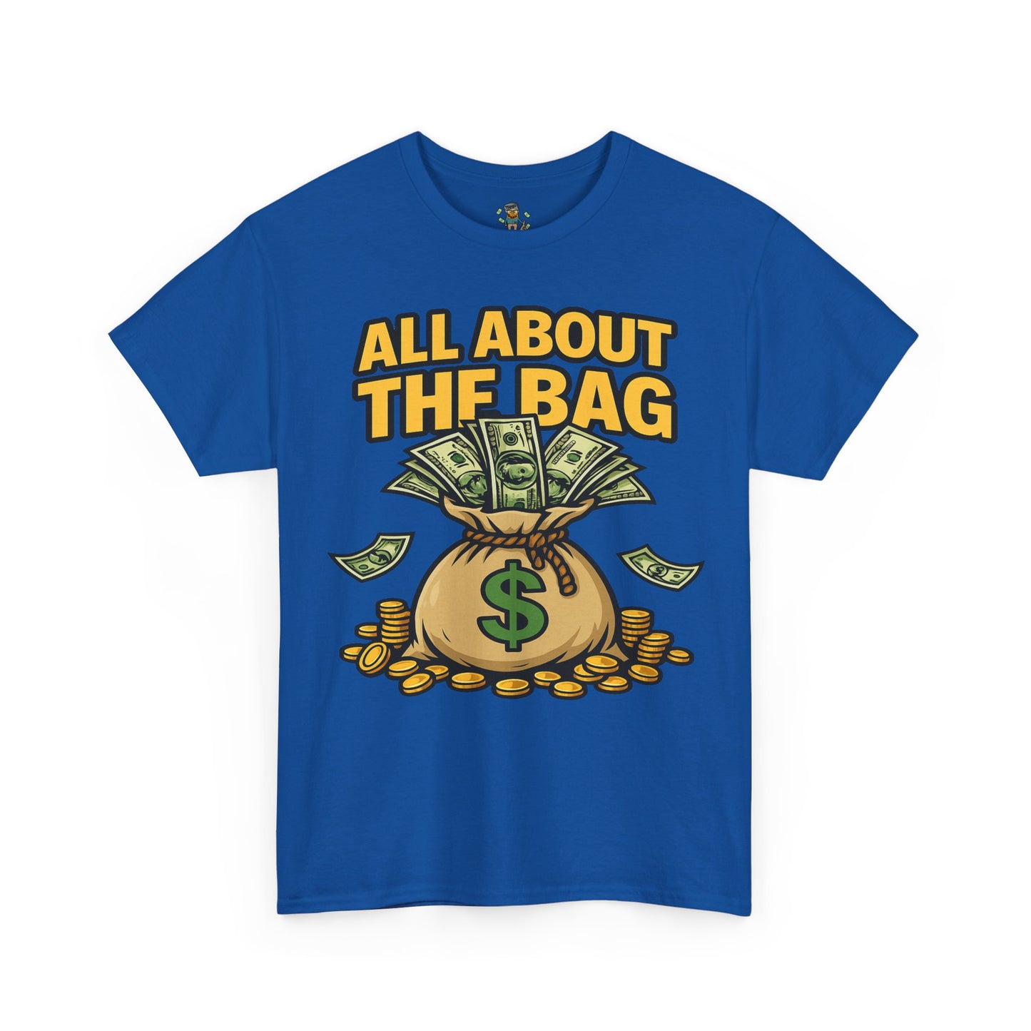 All About The Bag Money Tee — Graphic Money Bag T-Shirt