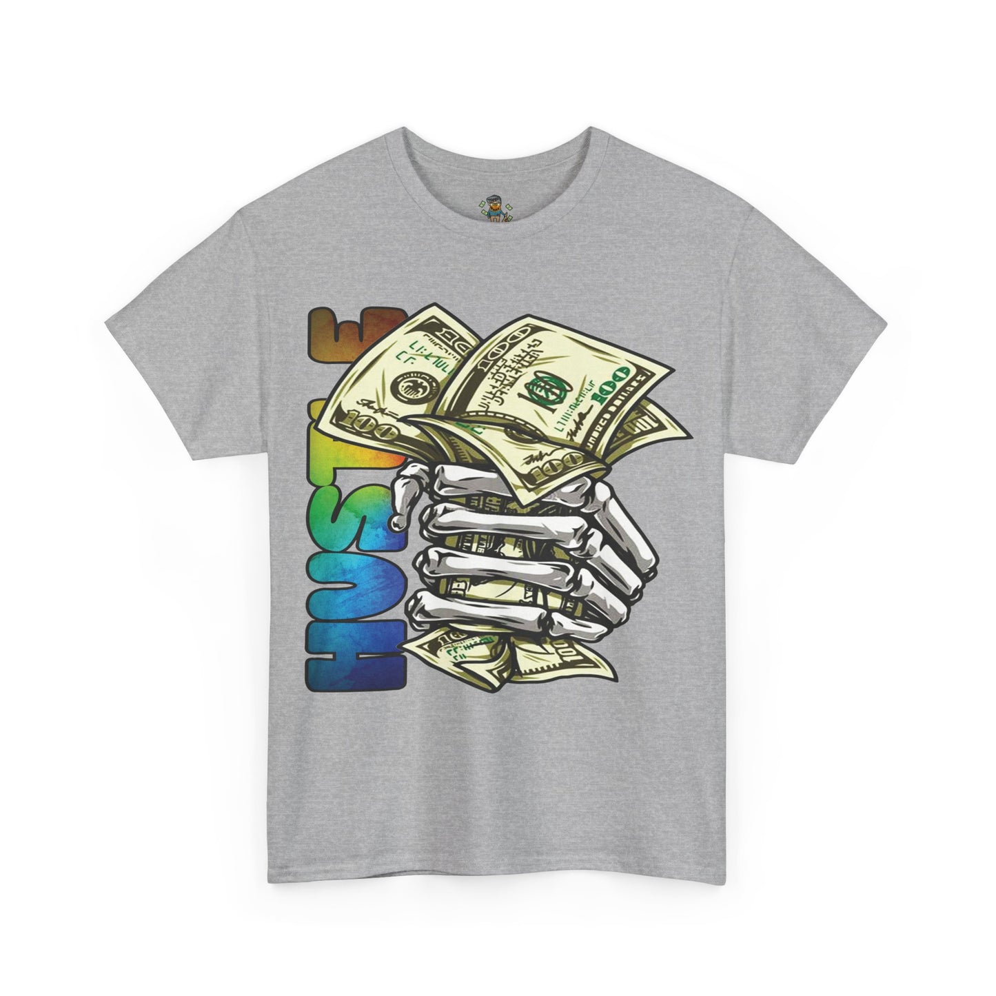 Hustle Cotton Tee - Motivational Graphic Shirt