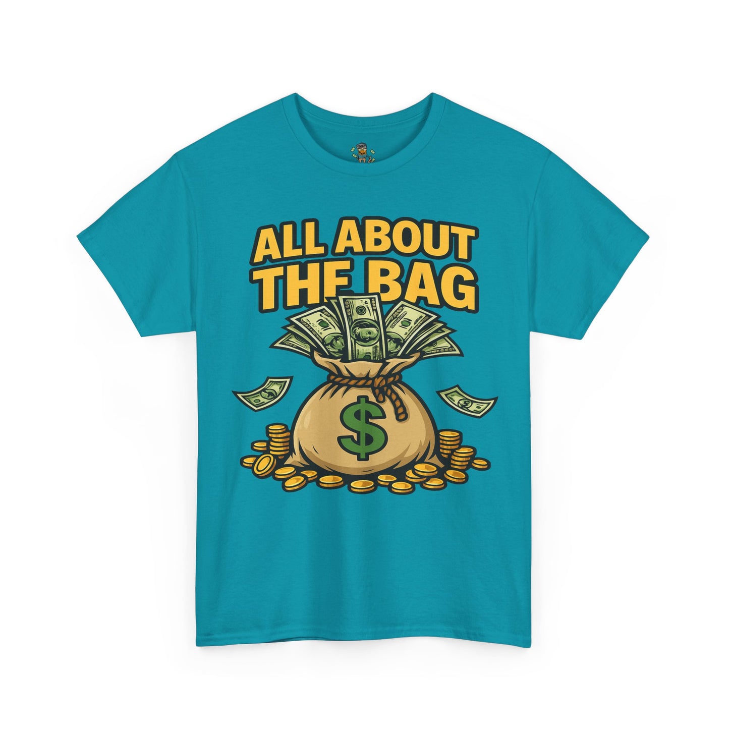 All About The Bag Money Tee — Graphic Money Bag T-Shirt