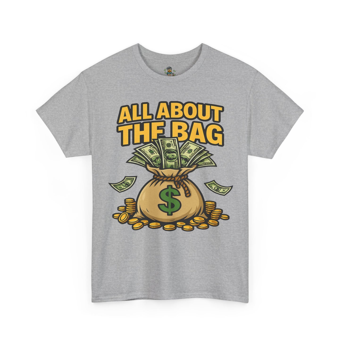 All About The Bag Money Tee — Graphic Money Bag T-Shirt
