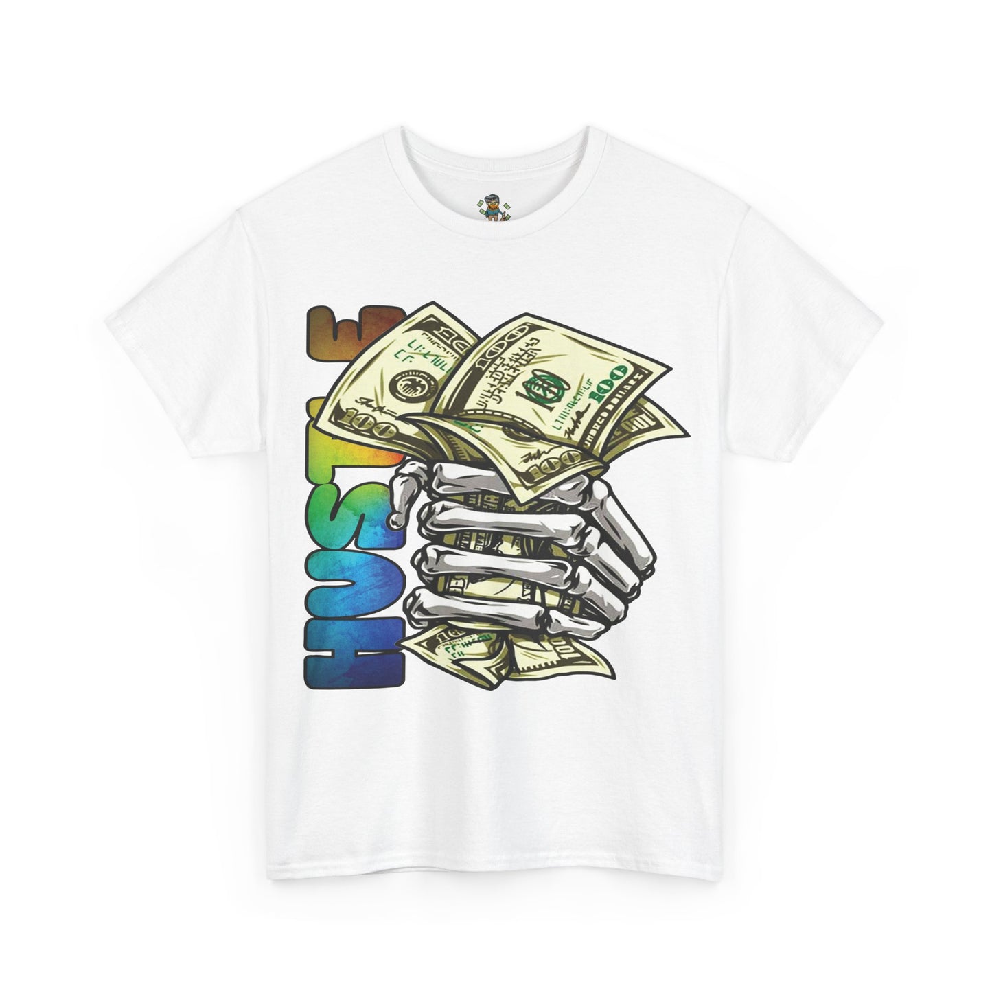 Hustle Cotton Tee - Motivational Graphic Shirt