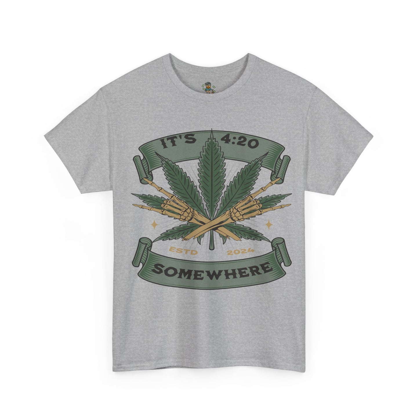 It's 4:20 Somewhere Unisex Cotton Tee | Cannabis Culture Shirt |
