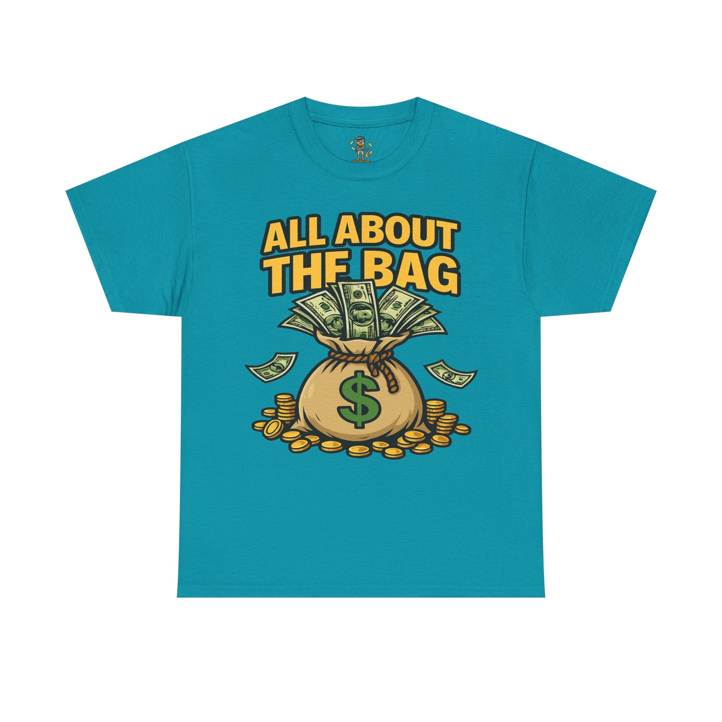 All About The Bag Money Tee — Graphic Money Bag T-Shirt