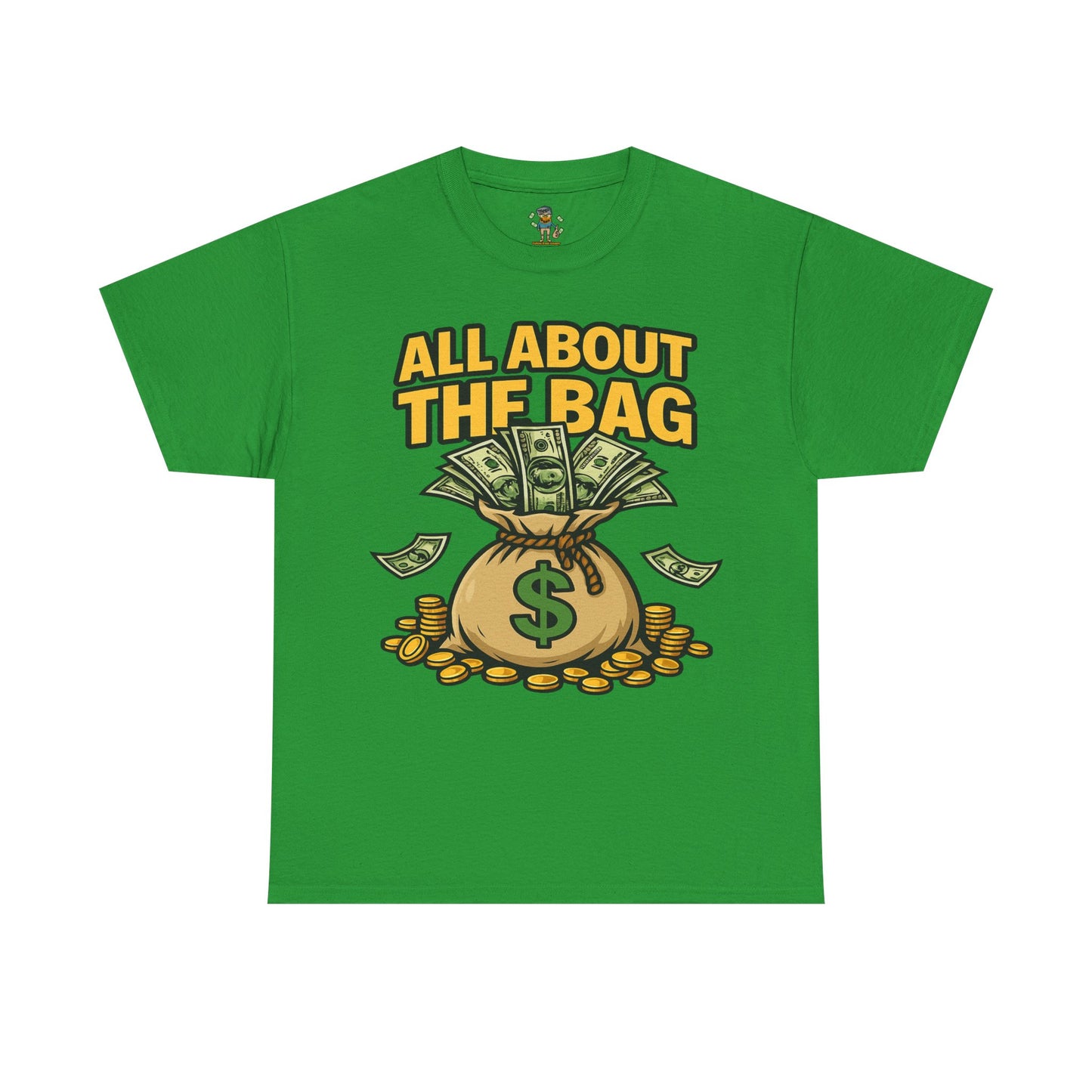 All About The Bag Money Tee — Graphic Money Bag T-Shirt