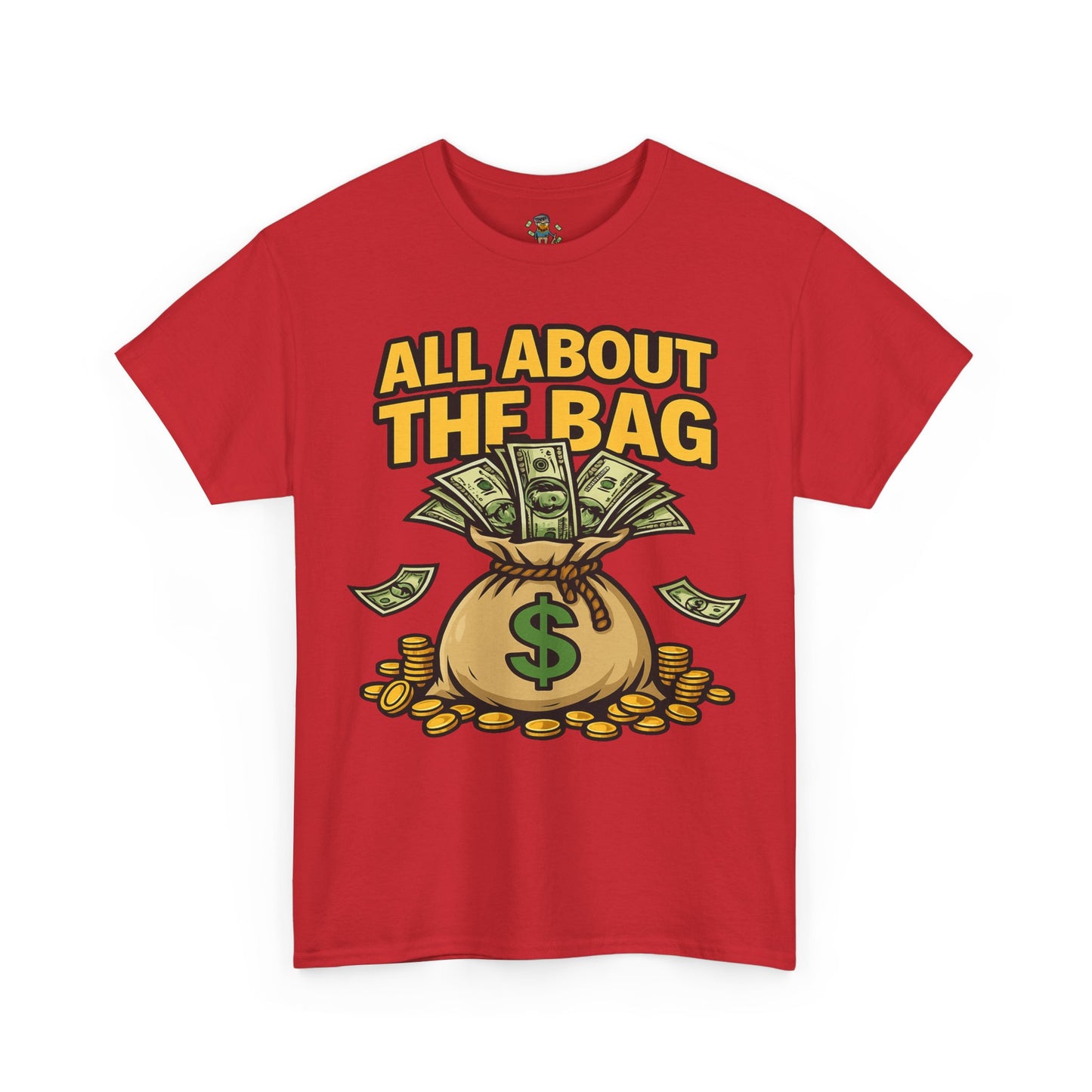 All About The Bag Money Tee — Graphic Money Bag T-Shirt
