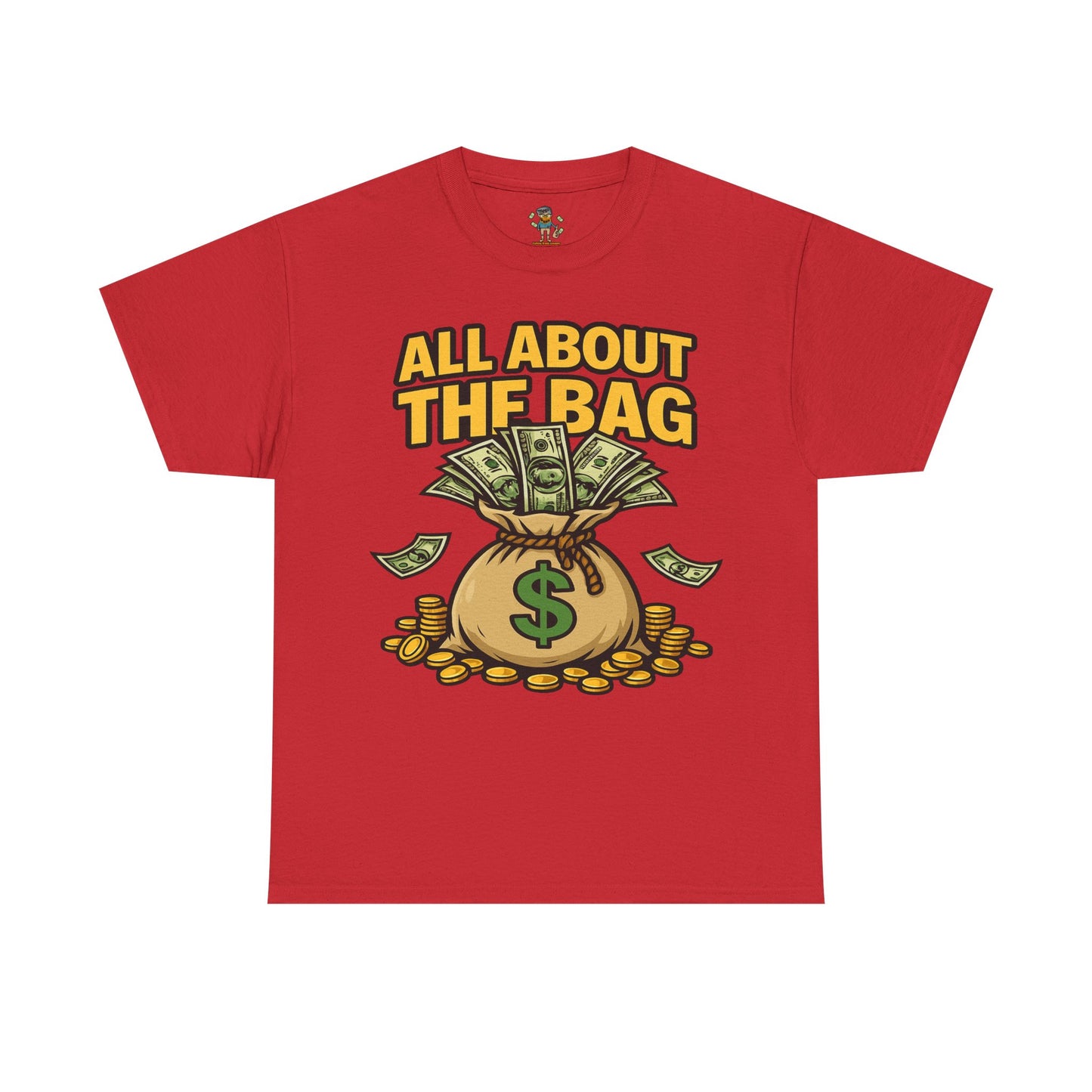 All About The Bag Money Tee — Graphic Money Bag T-Shirt