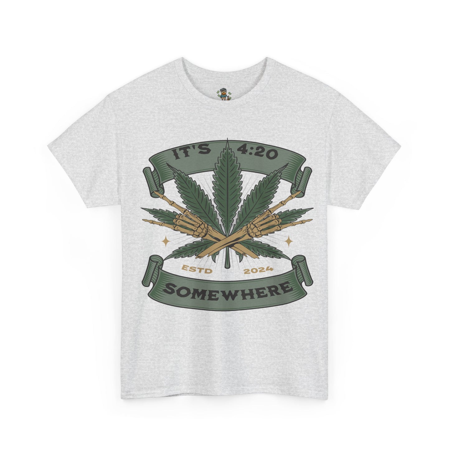 It's 4:20 Somewhere Unisex Cotton Tee | Cannabis Culture Shirt |