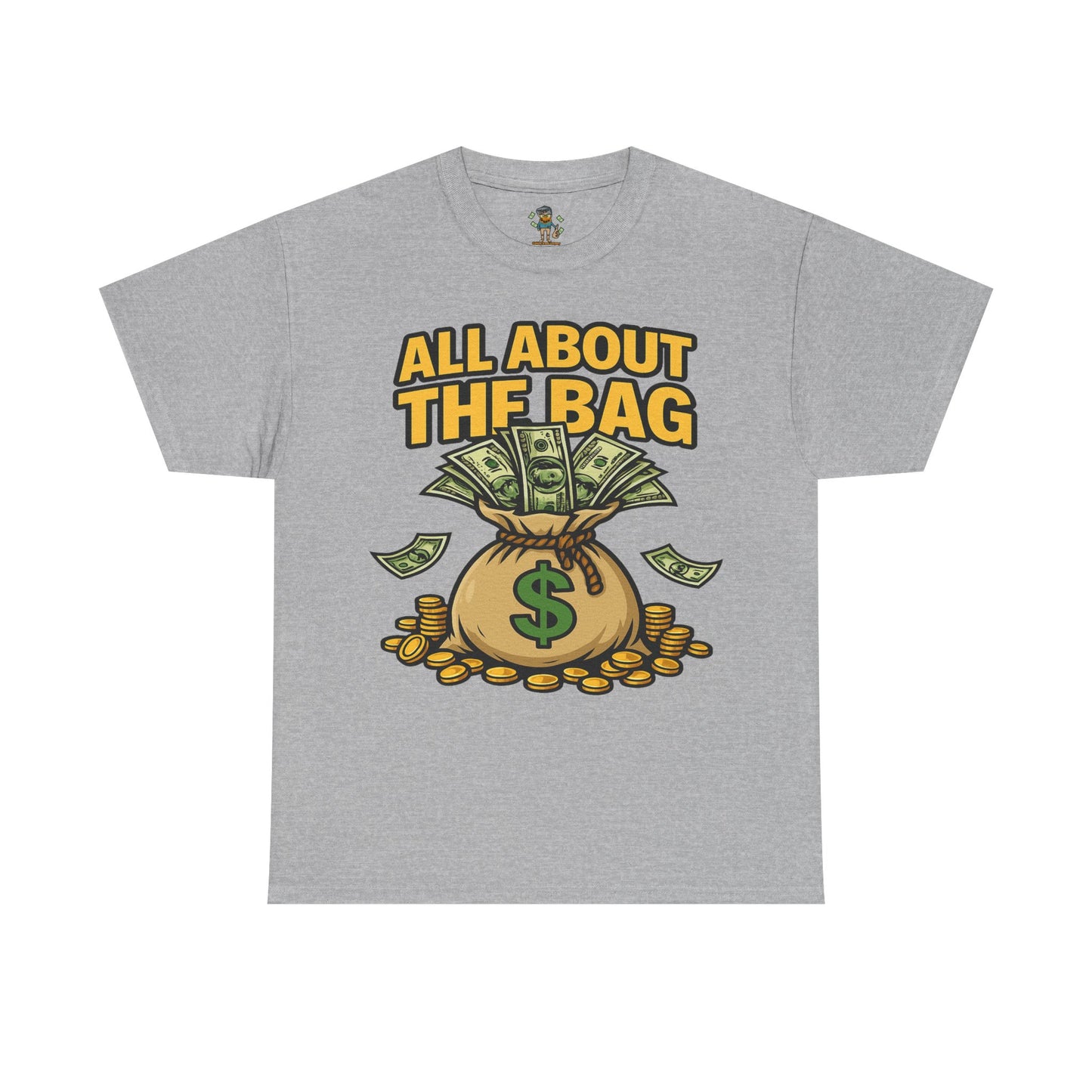 All About The Bag Money Tee — Graphic Money Bag T-Shirt