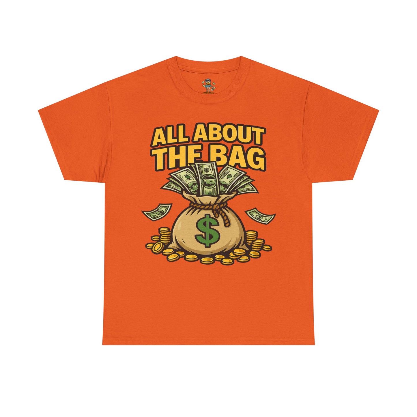 All About The Bag Money Tee — Graphic Money Bag T-Shirt