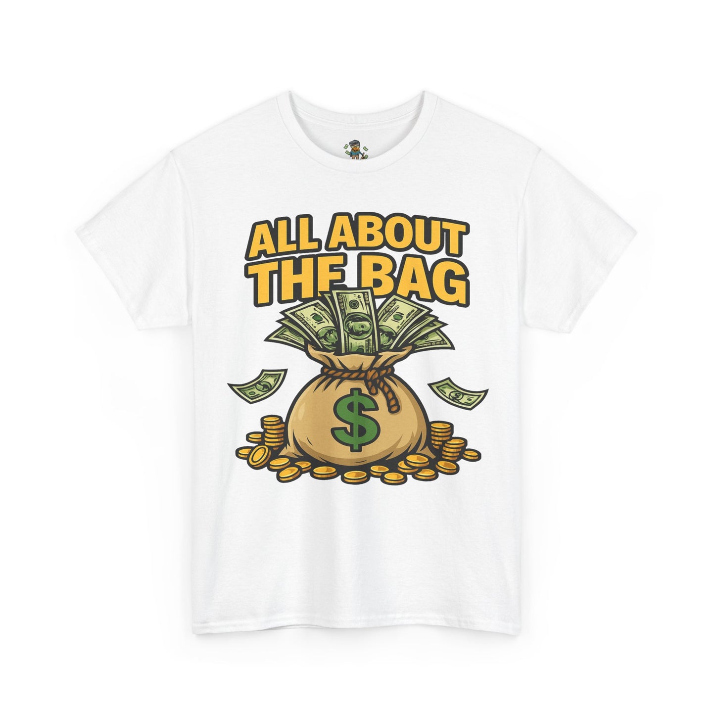 All About The Bag Money Tee — Graphic Money Bag T-Shirt