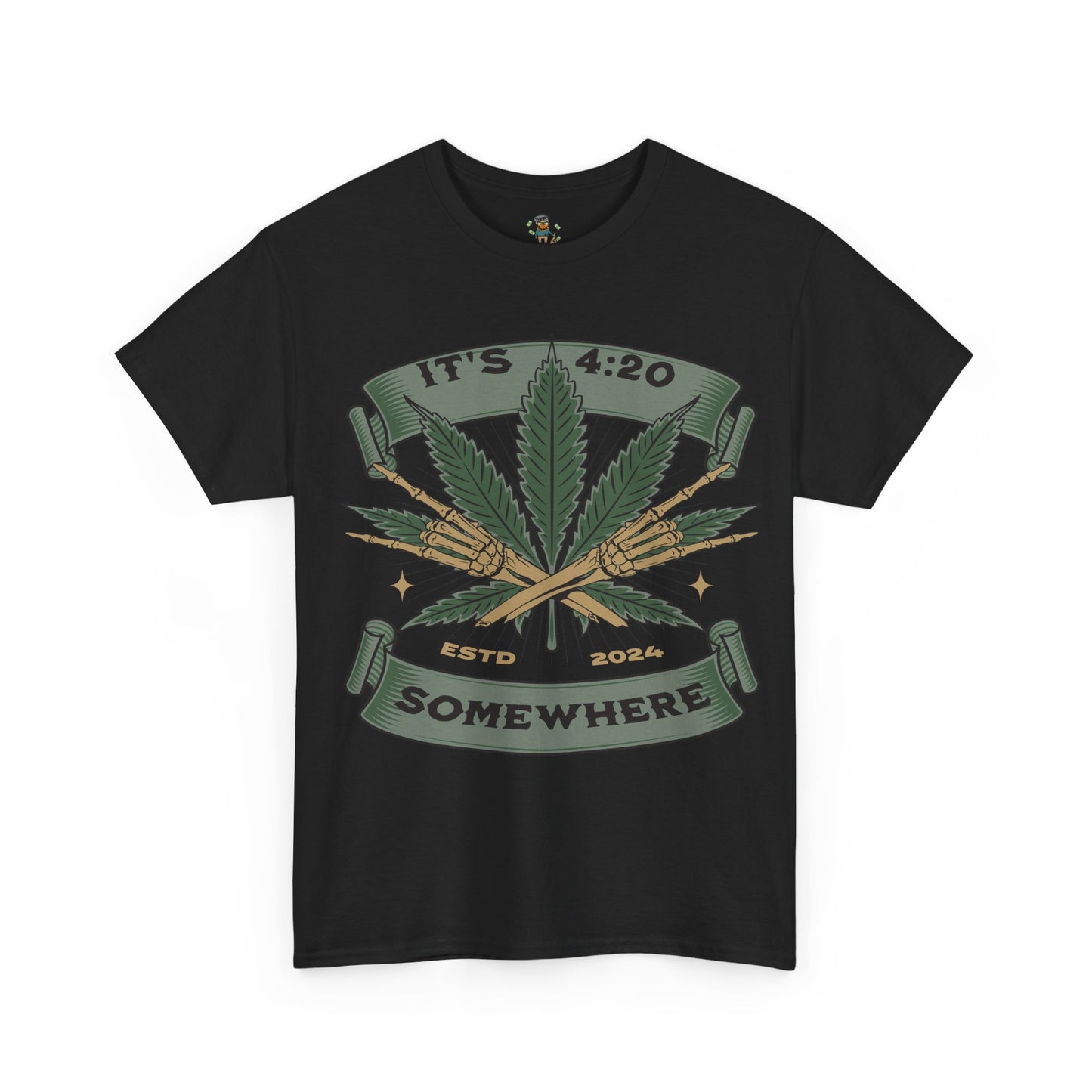 It's 4:20 Somewhere Unisex Cotton Tee | Cannabis Culture Shirt |