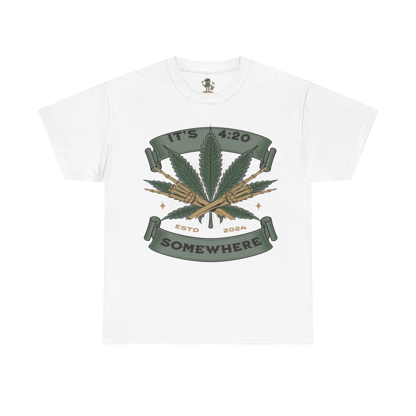 It's 4:20 Somewhere Unisex Cotton Tee | Cannabis Culture Shirt |