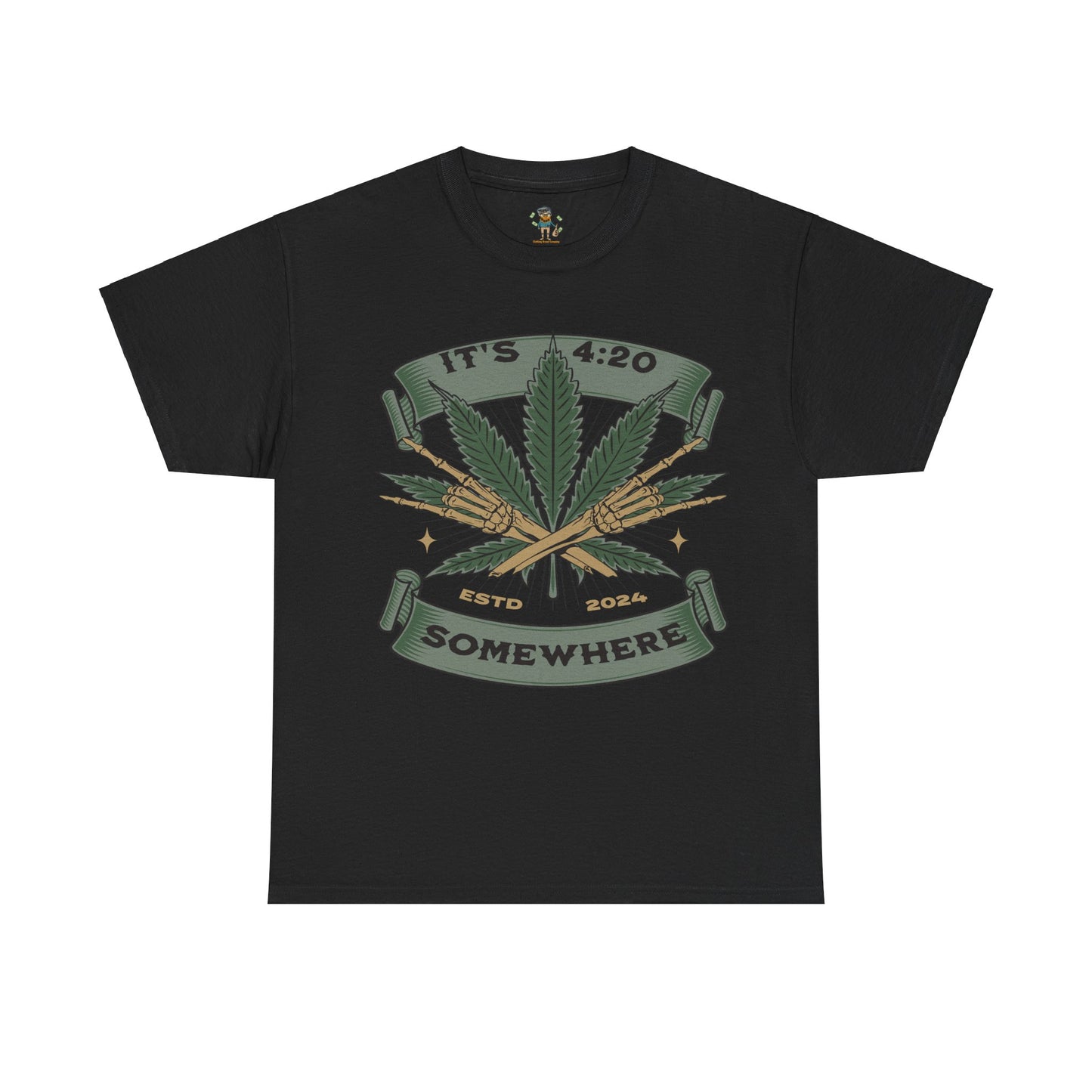 It's 4:20 Somewhere Unisex Cotton Tee | Cannabis Culture Shirt |