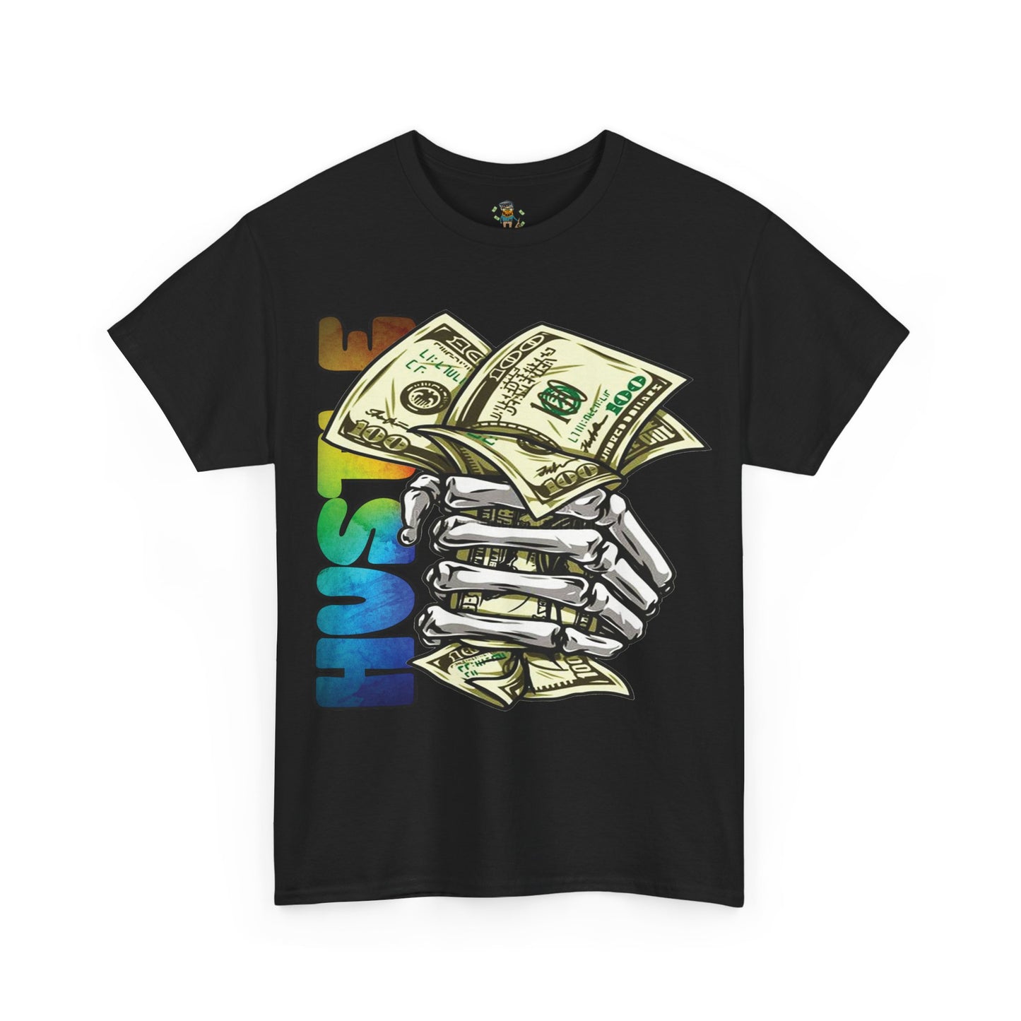 Hustle Cotton Tee - Motivational Graphic Shirt