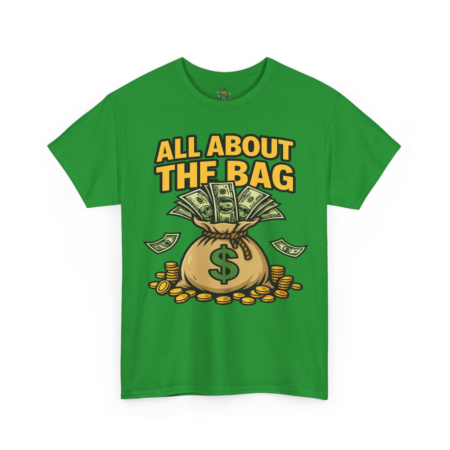 All About The Bag Money Tee — Graphic Money Bag T-Shirt