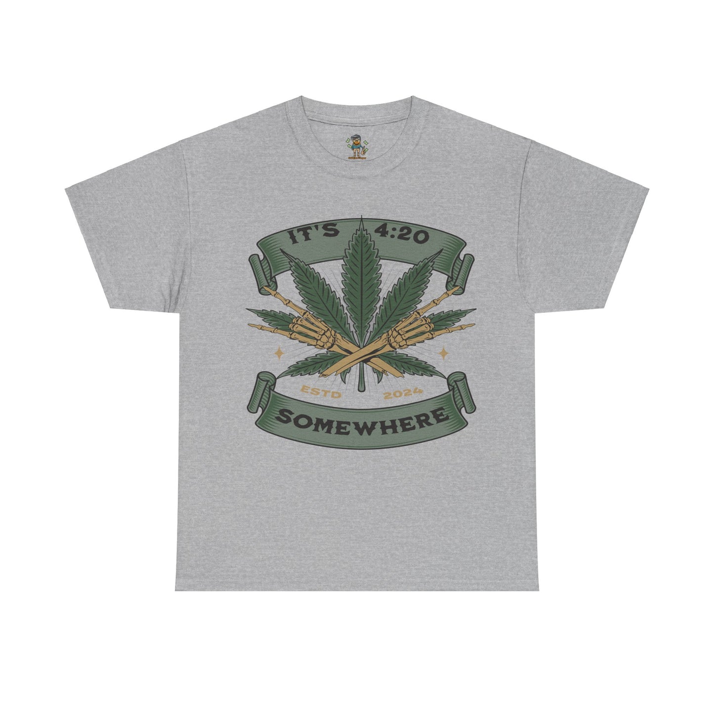 It's 4:20 Somewhere Unisex Cotton Tee | Cannabis Culture Shirt |