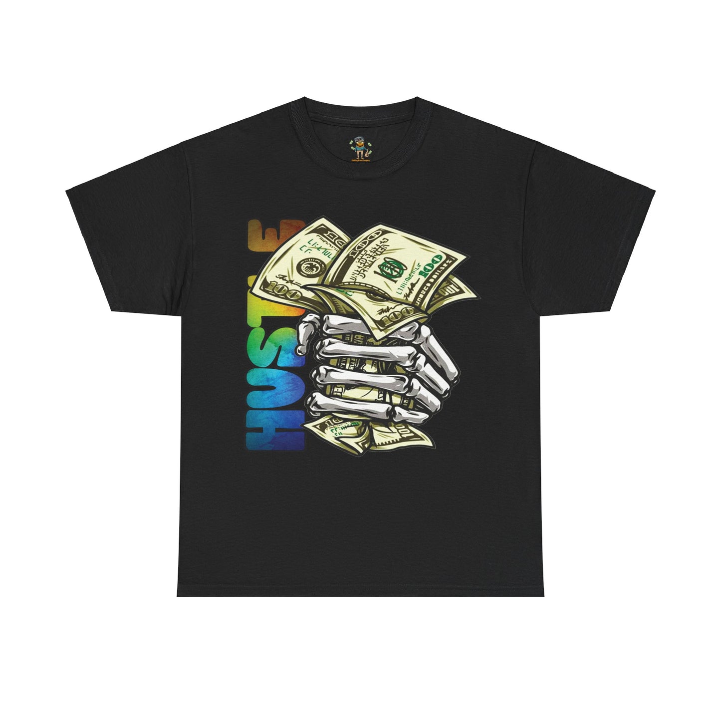 Hustle Cotton Tee - Motivational Graphic Shirt