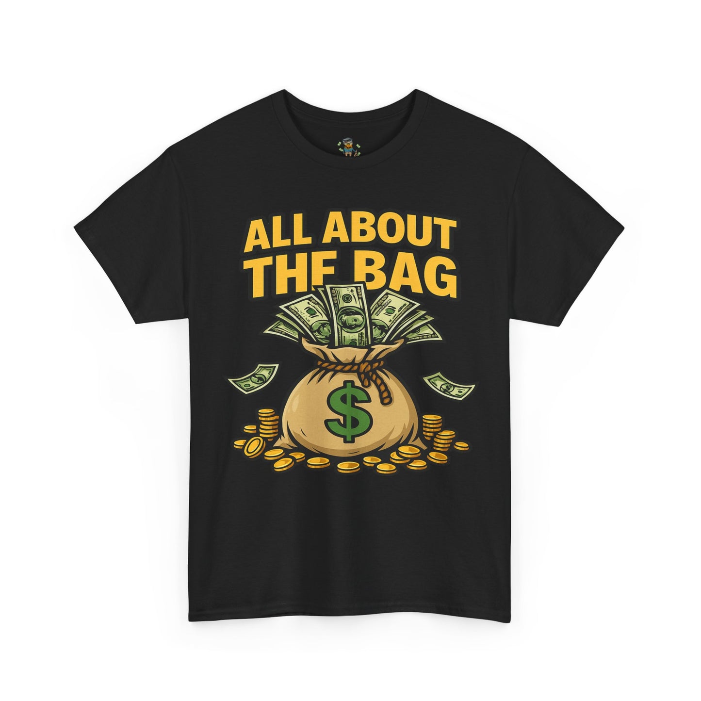 All About The Bag Money Tee — Graphic Money Bag T-Shirt