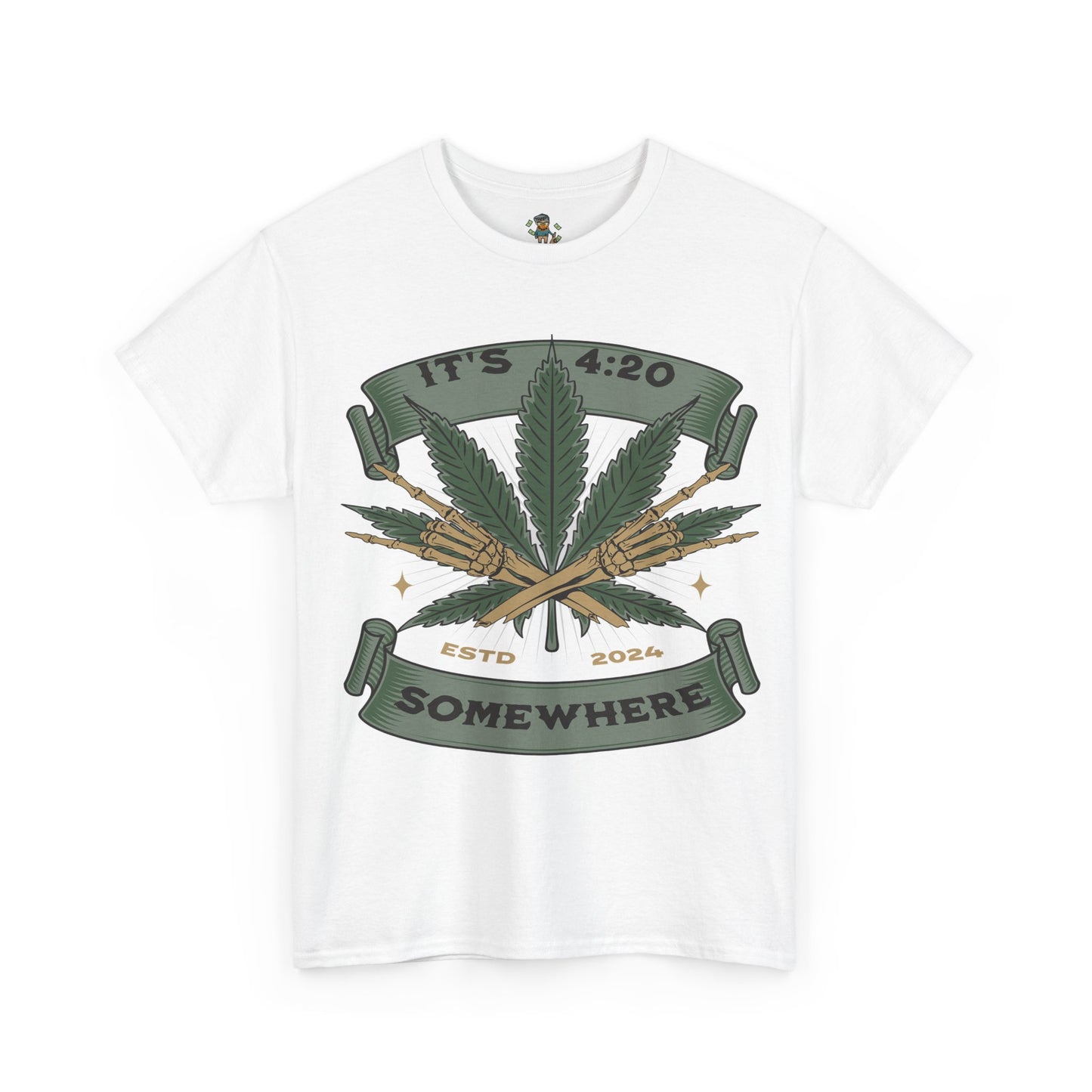It's 4:20 Somewhere Unisex Cotton Tee | Cannabis Culture Shirt |