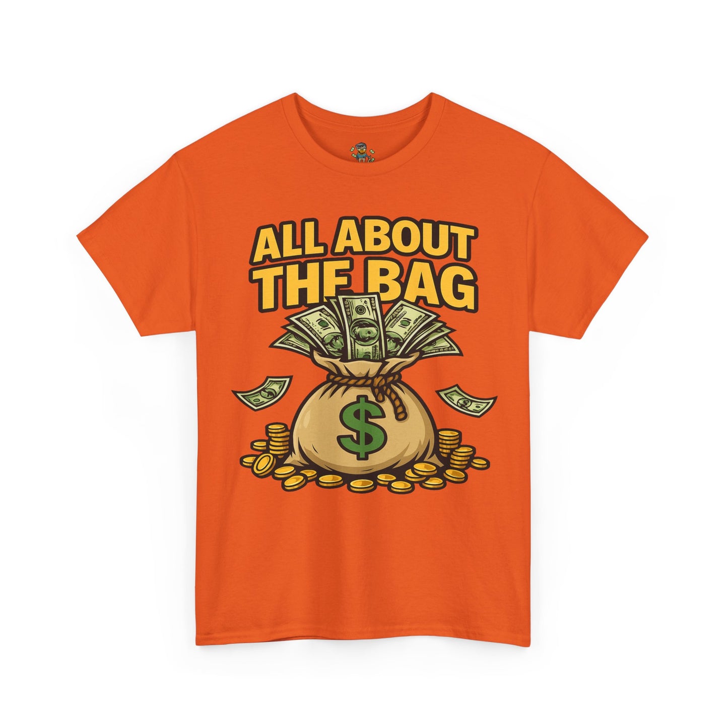 All About The Bag Money Tee — Graphic Money Bag T-Shirt