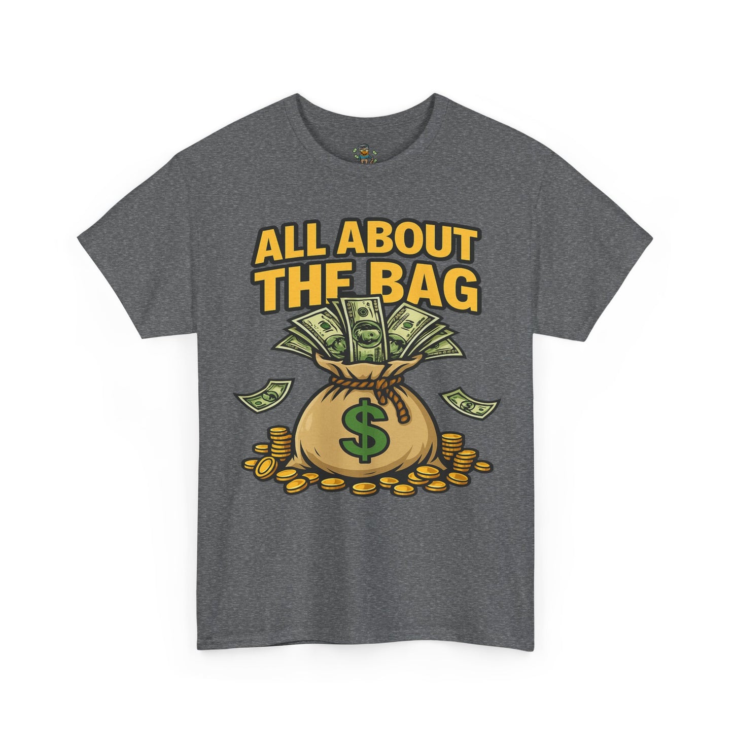 All About The Bag Money Tee — Graphic Money Bag T-Shirt