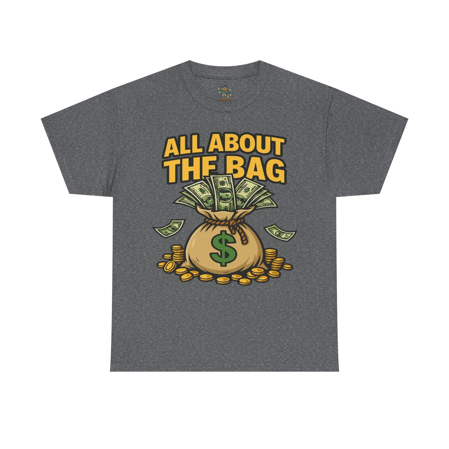 All About The Bag Money Tee — Graphic Money Bag T-Shirt