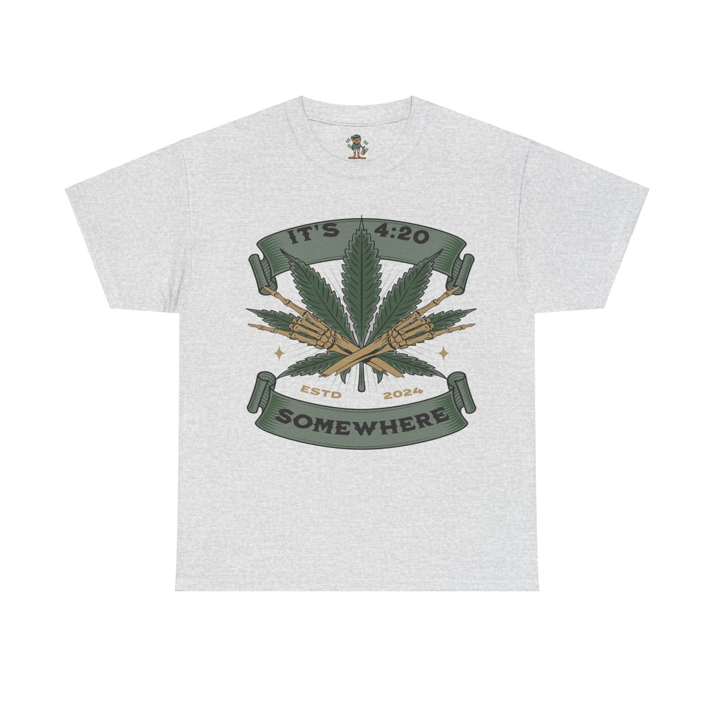 It's 4:20 Somewhere Unisex Cotton Tee | Cannabis Culture Shirt |