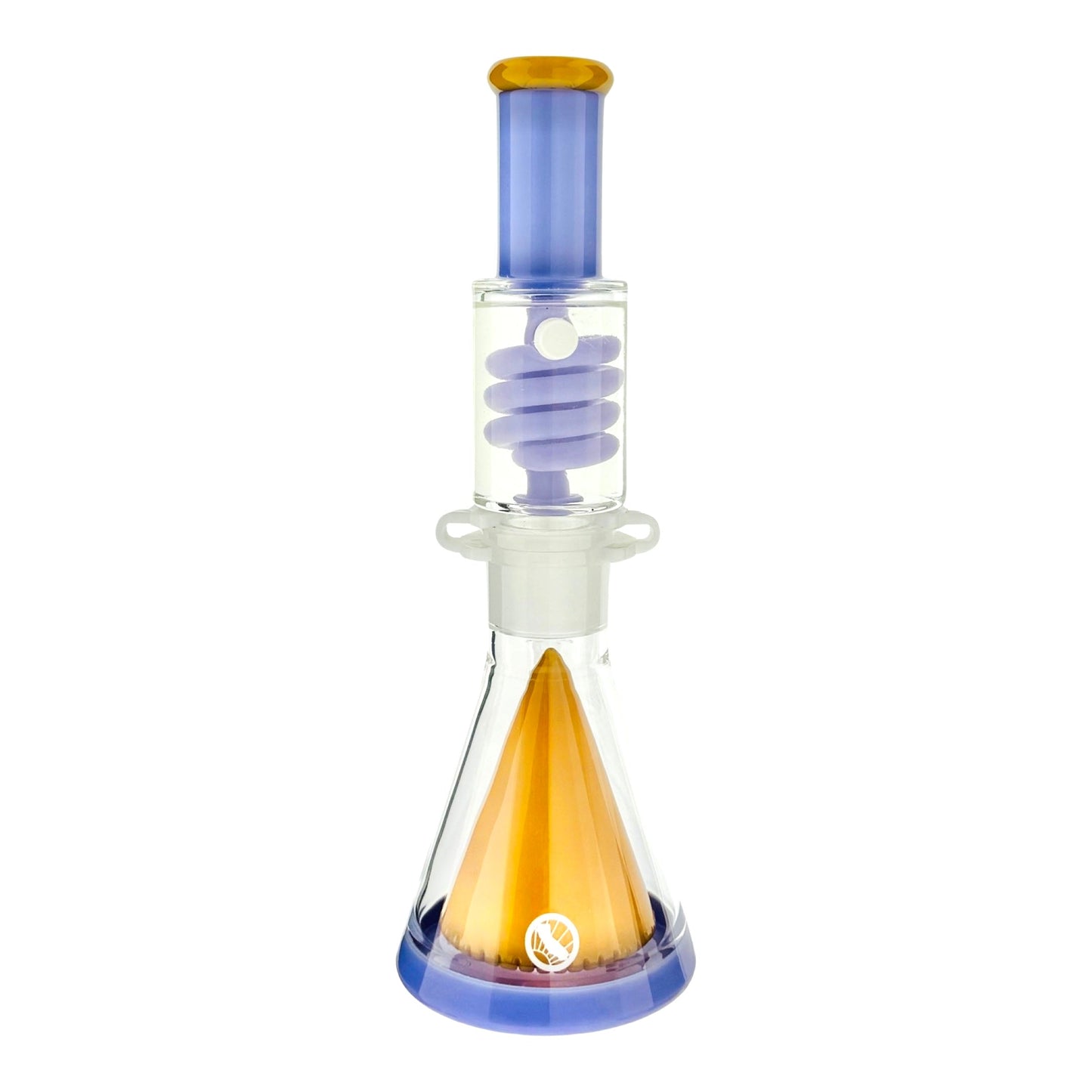 OS90 Oversized Slitted Pyramid Beaker Freezable Coil System Purple Butter