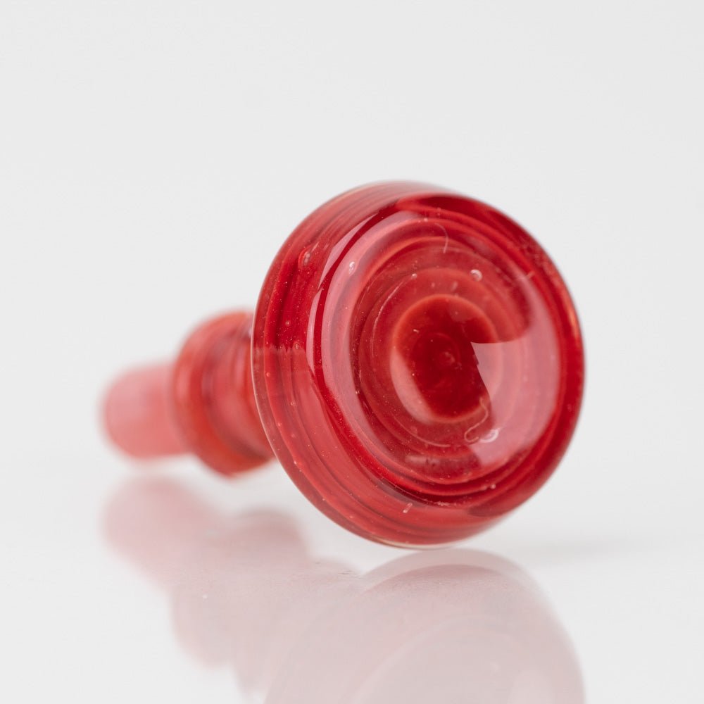 Empire Glassworks PuffCo Peak Pro 3D XL Chamber Glass Joystick Cap - Firestone Red